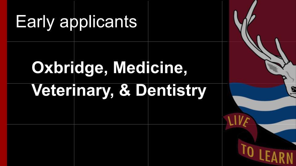 Oxbridge medicine veterinary dentistry 2025 entry